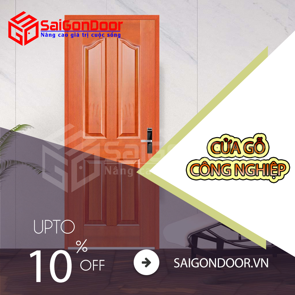 Một số mẫu thiết kế cửa gỗ công nghiệp hiện nay tại SaiGonDoor
